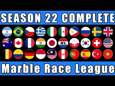 Marble Race League Season 22 Complete Race Day 1-10 in Algodoo / Marble Race King