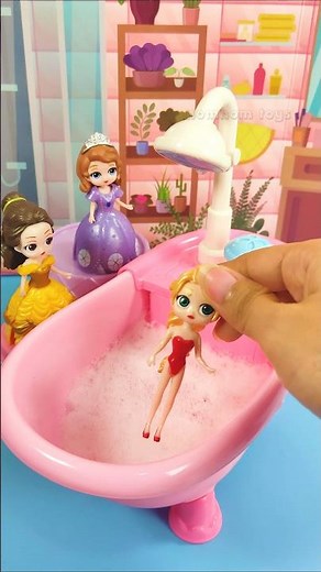 Satisfying With Unboxing Disney Princess Bath Set Toys, ASMR Video #shorts