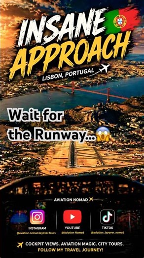 Cockpit Landing View in Lisbon ✈️ #lisbon #aviation #shorts #travel