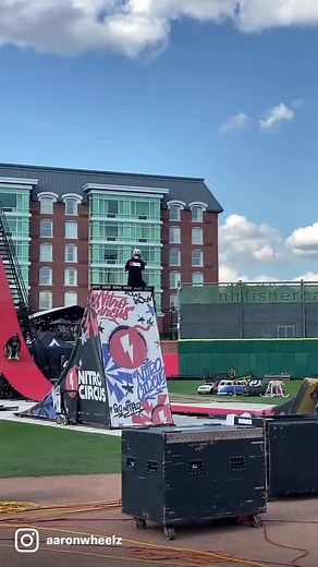 Working on dream tricks… 🤯🙌🏼 Nitro Circus #wcmx #wheelchairmotocross #nitrocircus #wheelchair #actionsports #sendit #doublebackflip360 #crashingsucks | Aaron Fotheringham