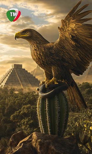 🇲🇽 El águila devorando a la serpiente sobre el nopal es el emblema de nuestra historia, el signo que los mexicas esperaban para fundar Tenochtitlán. Aquí empezó todo, aquí nació México. 🦅🐍🌵 #AquíEmpezóTodo #OrgulloMexicano #Tenochtitlán #HistoriaViva #MéxicoEterno | LTD Mexico
