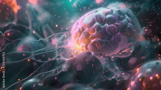 The brain's neural pathways, pulsating with animated energy. Stock Video