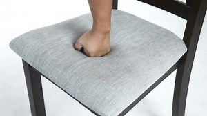 3 Piece Kitchen Dining Set, Dining Table with Drop Leaf and 2 Upholstered Chairs,Brown