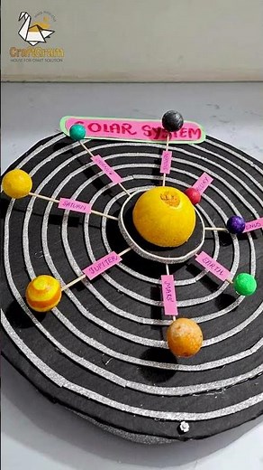 DIY Solar System Model for School Projects & Science Exhibitions | Easy Craft Idea 🚀🌍