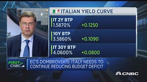 EU commissioner Dombrovskis on the next steps for Italy's budget plan