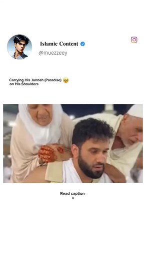 𝐈𝐬𝐥𝐚𝐦𝐢𝐜 𝐂𝐨𝐧𝐭𝐞𝐧𝐭 🅴 on Instagram: "⚠️ IMPORTANT AWARENESS: This video is a striking image created using Artificial Intelligence (AI) technology. We share it as a reminder of the beautiful Islamic virtue of honoring one's parents. Please be mindful that highly realistic images and videos of religious acts and places are now being generated by AI. Always verify the source of content you see online. #aiinislam #filialpiety #honoringparents #hajj #umrah #aigenerated #islamicawareness #m