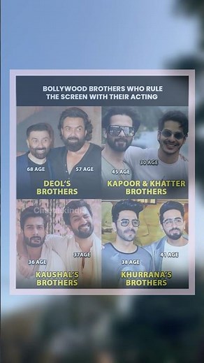 Bollywood Brothers Who Rule the Screen with Their Acting | Deol, Kapoor, Kaushal & Khurrana Brothers
