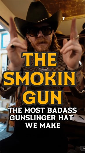 So you’re looking for a western style hat, but you don’t want a cowboy hat… Let me show you the gunslinger shape ! We call this one The Smokin Gun! It’s rough and rowdy and bad ass ! Stay wild! | Wild Hats