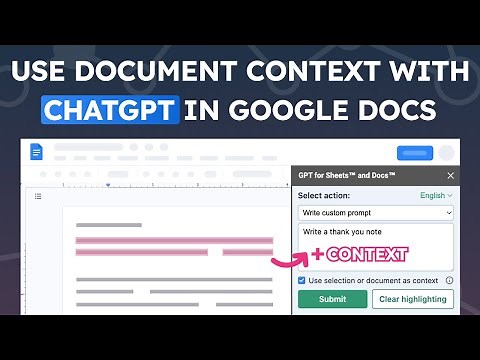Use document context with ChatGPT in Google Docs