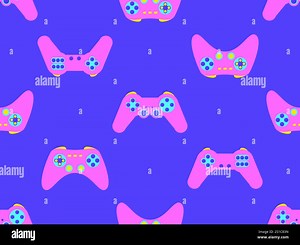 Joystick seamless pattern. Game controller for video games. Gamepad for retro game console in 80s - 90s style. Design for wallpapers, wrappers, covers Stock Vector Image & Art - Alamy