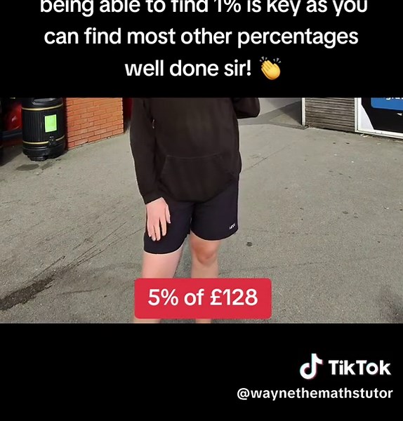 Understanding 5% of £128 in GCSE Maths