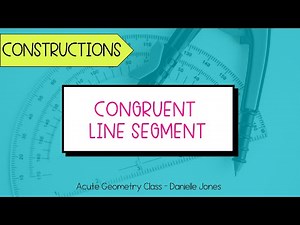 Construct a Congruent Line Segment | Geometry Constructions