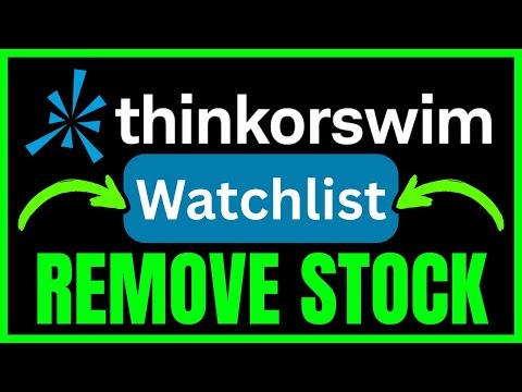 How To REMOVE STOCK From Watchlist ThinkorSwim (QUICK & EASY) 2025