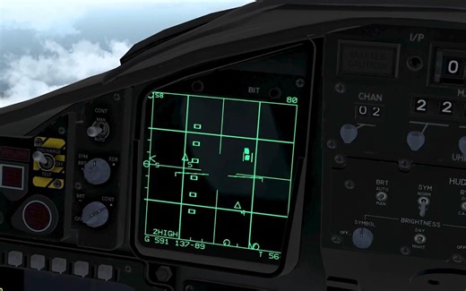 Falcon BMS F-15C Eagle _ SHOOTING AIM7 and AIM 120 HUD Symbology