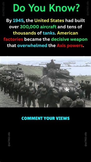 America’s WWII War Machine | How War Production Won WWII 🇺🇸⚙️ #shorts #facts