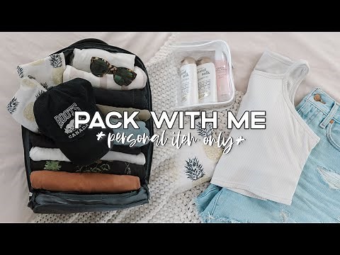 Minimalist PACK WITH ME (Personal Item Only) ✈️ | Travel Essentials + Packing Tips