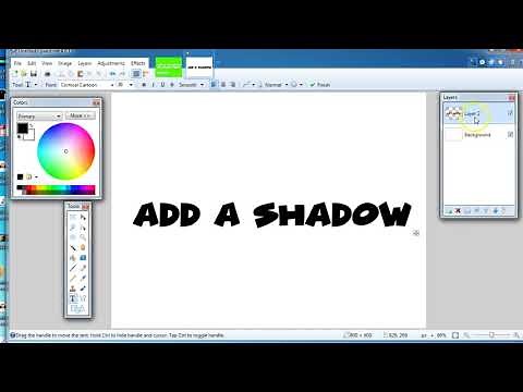 Add A Shadow To Text in Paint.net (QUICK AND EASY!!)
