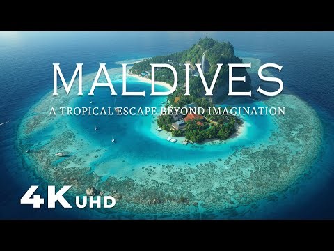 Maldives 4K - Crystal Clear Waters & Stunning Beaches with Relaxing Music | 4K Ultra HD Video