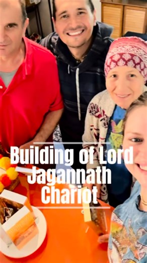 CHANT & BE HAPPY on Instagram: "😂✨ From “homeless guy” to Lord Jagannath’s personal chauffeur ✨😂 It all started last year on Harinam Tour in Miami. Zhenya’s seva was to push the cart with books, water, and Bhagavad Gita fortune-telling sweets. Noble service… questionable aesthetics 😅 When we rewatched the videos later, my husband gasped: “OMG everyone looks so nice… and I look like a homeless person pushing a cart with people’s wardrobe on top.” That moment changed everything. Six months befo