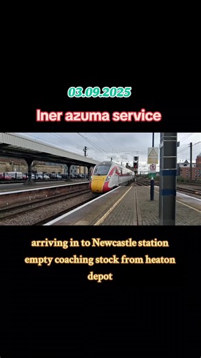 LNER Azuma Service Arriving at Newcastle Station