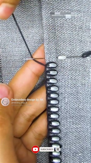 Nice border embroidery design #handembroidery #handbroidery #magichandart