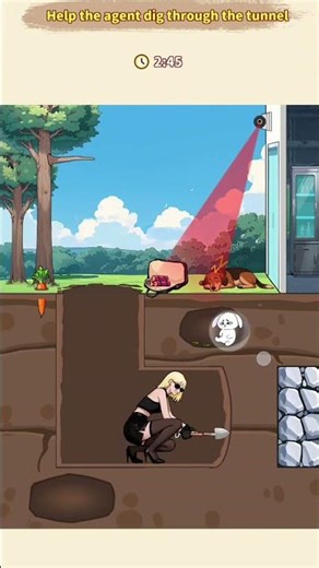 Secret Infiltration | Help the Agent Dig Through the Tunnel - Brain Puzzle 2 #games #gaming