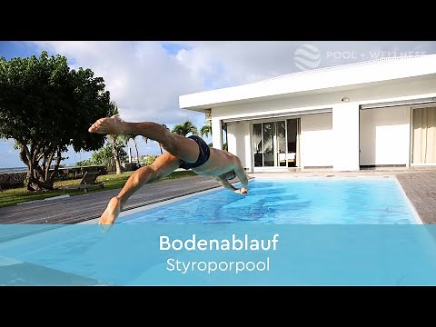 Bodenablauf beim Styroporpool montieren