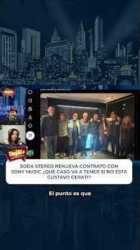 Soda Stereo renews with Sony Music Argentina 🎶🔥 - Rene Franco - La Taquilla