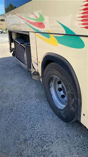 This bus had a car turn into the back end damaging multiple panels, cracking framework in the engine bay and needing a new rear bumper. #Busrepair #Bodywork #Spraypainting #Busfurb #Fabrication #MidNorthCoast | Busfurb Pty Ltd