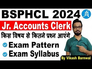 BSPHCL Junior Accounts Clerk Exam Pattern & Syllabus | Bihar Jr. Account Clerk Classes