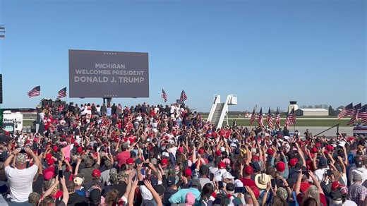 4.1K views · 77 reactions | Former President Donald Trump has landed at MBS Airport in Freeland for a campaign rally. | Mid-Michigan NOW | Facebook