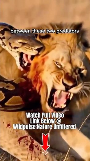 Lion Vs Python Fight Showdown: The Winner Will Shock you #lion #animaldocumentary #wildlifeshorts