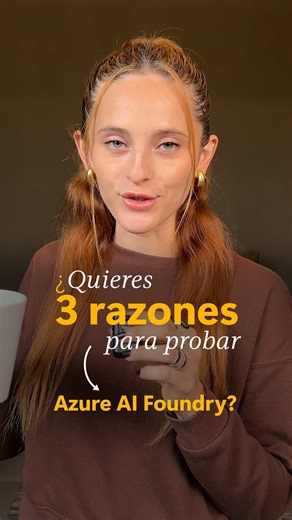 Microsoft Latinoamérica on Instagram: "Si desarrollas con IA, Azure AI Foundry te va a ahorrar horas de setup. Modelos + herramientas + seguridad = Todo en un solo lugar. Link para probarlo gratis: http://aka.ms/AzureAIFoundryES?ocid=AID3079989+_INSTAGRAM_oo_spl100009076667039"