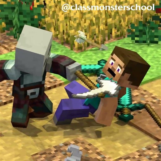 Alex and Steve fight against the army of Witches - Minecraft Animation