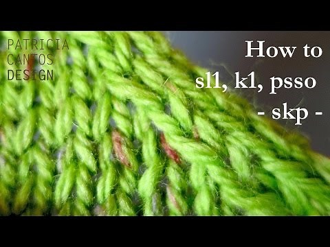 How to slip 1, knit 1, pass slipped stitch over - skp knit