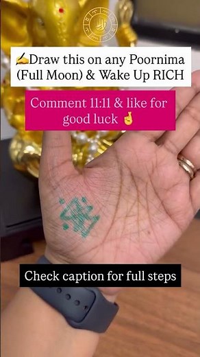 Draw this on any Poornima (Full Moon) & Wake Up Rich! #short #ytshort