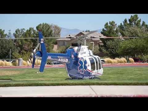 Air Methods Bell 407 Departing Palmdale Regional Medical