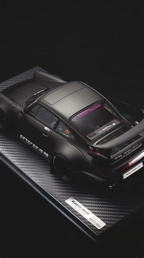 1:18 scale Porsche RWB 964 resin model car, matte black