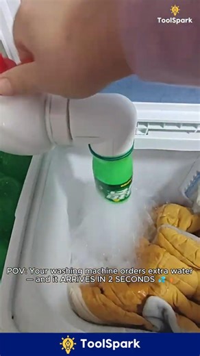 Blink and the Washer Is FULL — Insane Water Flow! 🚀💦 #WaterPressure #DIY #watertank #SatisfyingVideo