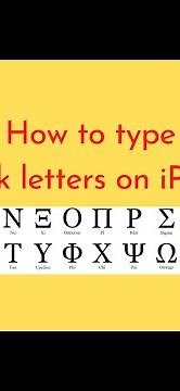 How to type Greek letters on iPhone