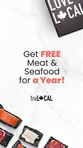 Supermarkets focus on bulk. We focus on better. Why gamble with grocery store meat when you can get FREE local meat & seafood for a year! At truLOCAL, we work with local farms and fisheries that prioritize transparency, quality, and animal welfare. Choose from hormone-free, organic, wild-caught, grass-fed & finished, and sustainably raised options. ✅ Support Local Farmers – Help secure Canada’s food supply for generations ✅ Taste the Difference – The highest-quality meat from farms near you ✅ Fa