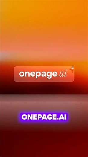 Onepage AI - 2025 | The Easiest Website Builder I’ve Ever Used
