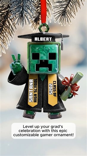 Your graduation story deserves a special place on the tree 🎓🎄💫 Personalized with your name and year — because this moment is yours forever 🌟 💬 Comment if you’d love to see your own name on this keepsake! Shop the deal: macustom.com/01tgta221025 Get yours today and make every moment shine! 🎁✨ Worldwide shipping #macustom #personalizedgifts #graduation #graduationornament #christmasornament #ornament | Charming Gifts Hub