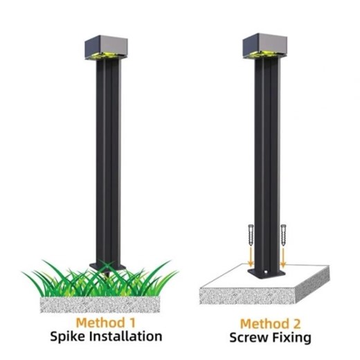 Modern IP66 Waterproof LED Solar Bollard Light Warm White Small Lamp for Outdoor Garden Paths & Courtyards Battery Powered