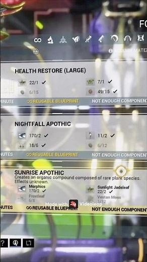 Nightfall apothic #warframe