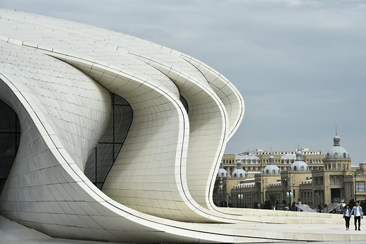 Zaha Hadid in profile