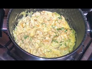 Camarão ao molho branco. Delicioso e com poucos ingredientes.😋😋