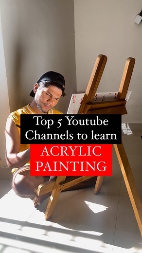 บาส Basit | Artist🌻 on Instagram: "I was bad at Acrylic painting, but YouTube changed everything! Found some amazing teachers on Youtube: Color by Feliks, YVN Art, Joony Art, Correa Art, Joni young art, Bob ross and Lena Danya. They’re my guides now, helping me grow. Feeling like you don’t know where to start? Don’t worry! Dive into their tutorials, soak up their advice, and watch your skills soar. Doubt holding you back? Believe me, you can improve! I even watch other YouTube channels to push 