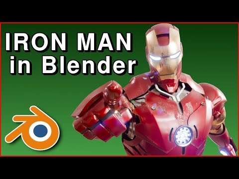 Blender tutorial iron man TIMELAPSE