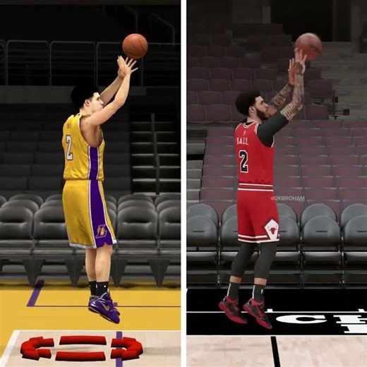 Lonzo Ball, 3pt Shot NBA 2K18 PS3 vs NBA 2K23 PS5